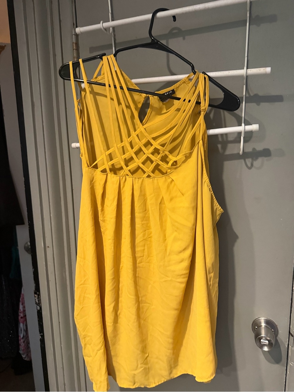 torrid Mustard Yellow Sleeveless Top with Tag Detail